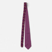 Cravate Girafes Motif Faune Bourgogne (Dos)