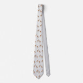 Cravate Girafes Motif Faune Gris Clair (Devant)