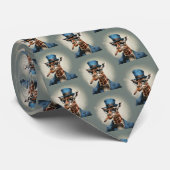 Cravate Giraffe en chapeau avec cigare (Roulé)