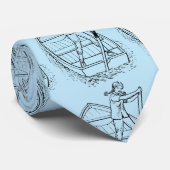 Cravate Girl Power Sculling Boat Thunder_Cove (Roulé)