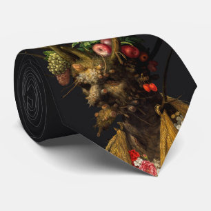 Cravate Giuseppe Arcimboldo - Quatre saisons en une tête