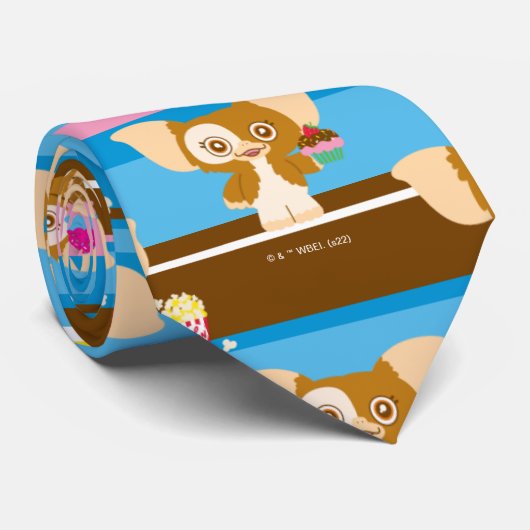 Cravate Gizmo | Motif comique mignon (Roulé)