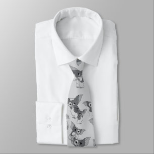 Cravate Gizmo   Motif noir et blanc