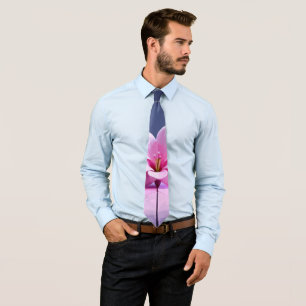 Cravate Gladioli Dimensional : Pièce maîtresse rose et vio
