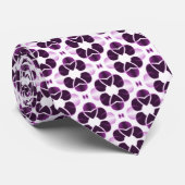 Cravate Glam Chatoyante, violet profond (Roulé)