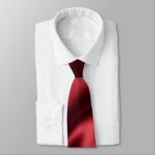 Cravate Glam rouge foncé Wavy Faux Satin Design abstrait (Attaché)