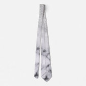 Cravate Glamorous Silver White Glitter Marble Gradient (Dos)