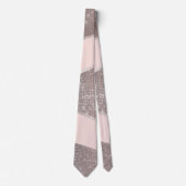 Cravate Glamour Rose argent brillant Parties scintillant o (Devant)