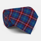Cravate Glenn - Glynn Tartan Royal Blue et Red Plaid (Roulé)