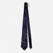 Cravate Glimmery Indigo Grunge | Midnight Purple Damask (Devant)