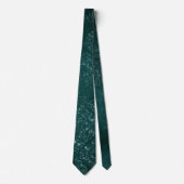 Cravate Glimmery Turquoise Grunge | Riche verre vert foncé (Devant)