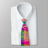 Cravate Glitch tech abstract pattern print tie (Attaché)