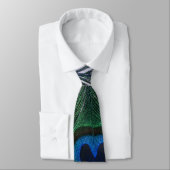 Cravate Glitter Blanc Peacock Plumes Encore Vie (Attaché)