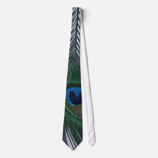 Cravate Glitter Blanc Peacock Plumes Encore Vie (Devant)