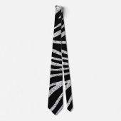 CRAVATE GLITTER SILVER ET STRIPES ZEBRA (Devant)