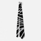 CRAVATE GLITTER SILVER ET STRIPES ZEBRA (Dos)