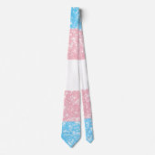 Cravate Glitter transgenre pride (Devant)