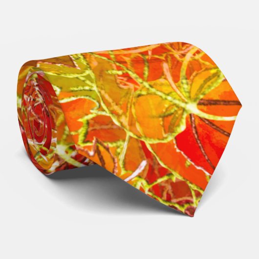 Cravate Glittery Fall Maple Feuilles (Roulé)