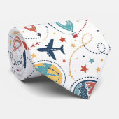 Cravate Global Travel Aviation Pattern (1) (Roulé)