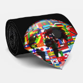 Cravate Globe de drapeau (Roulé)