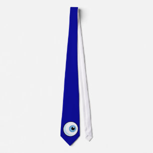 Cravate Globe oculaire bleu