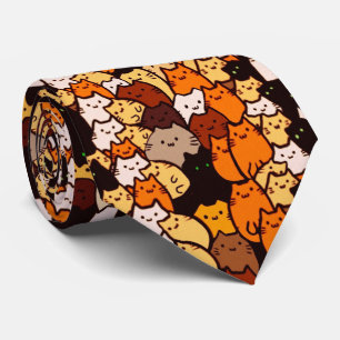 Cravate Glorious cats pattern .. Kawaii doodle art