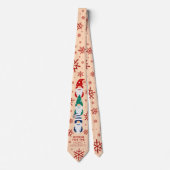 Cravate Gnome de Noël Hygge pour les fêtes de neige (Devant)