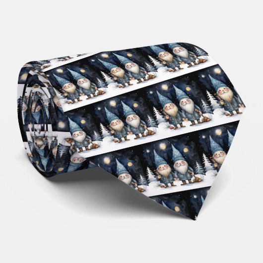 Cravate Gnomes d'hiver Necktie (Roulé)