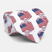Cravate God Bless American with USA Flag (Roulé)