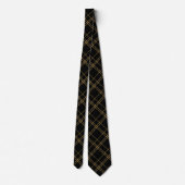Cravate Gold and Black Elegant Plaid (Dos)