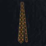 Cravate Gold and red Art Deco pattern on black<br><div class="desc">Gold and red Art Deco pattern over a black background.</div>