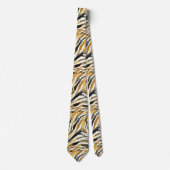 Cravate Gold Black Zebra Print Pattern (Devant)