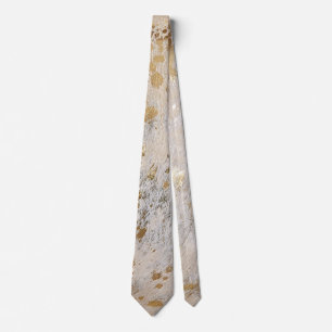 Cravate Gold Cowhide Print Metallic