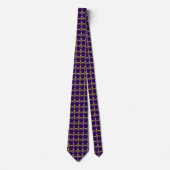 Cravate Gold Fleurs De Lis sur violet (Devant)