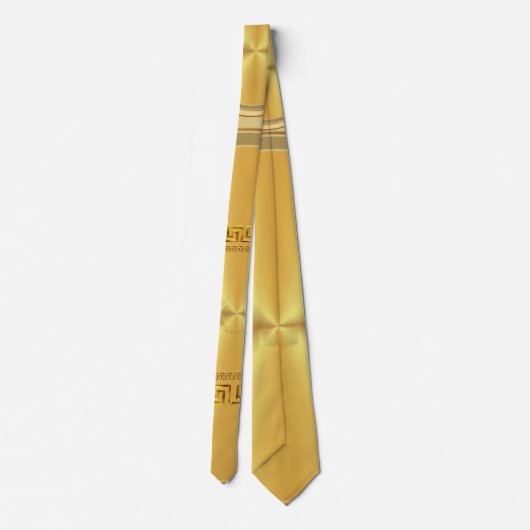 Cravate Gold Greek Key with Laurel Wreath Neck Tie (Dos)