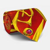 Cravate GOLD HYPER BUTTERFLY AILE AVEC PIERRES GEM, Rouge (Roulé)