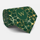 Cravate Gold Neuron Network on Green Arrière - plan (Roulé)