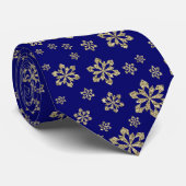 Cravate Gold Snowflon Blue Holiday (Roulé)