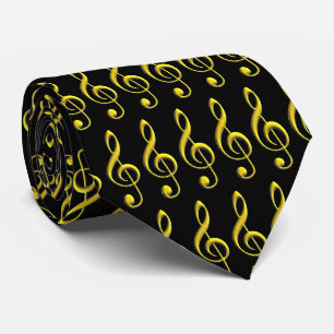 Cravate Gold Treble Clef