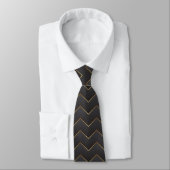 Cravate Gold Zig Zag Chevron Motif (Attaché)