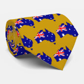 Cravate Golden Australia fashion Cravate, Drapeau australi (Roulé)