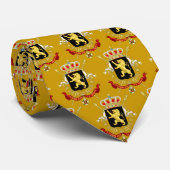 Cravate Golden Belgium Cravate, Emblem fashion, Drapeau be (Roulé)