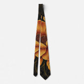 Cravate Golden Bloom Floral (Dos)