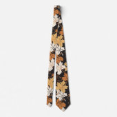 Cravate  Golden Brown Autumn Pattern Black Ver (Dos)