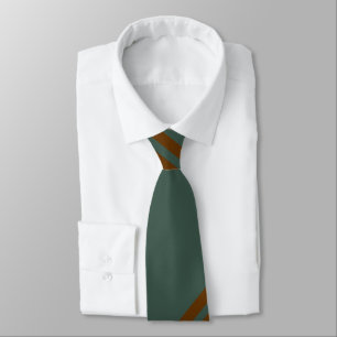 Cravate Golden Brown et vert Cyan