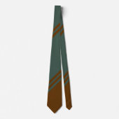 Cravate Golden Brown et vert Cyan (Devant)