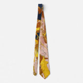 Cravate Golden Navy Abstract Metal Textures (Dos)