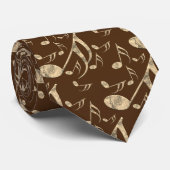 Cravate Golden Plectron - Design élégant pour les mélomane (Roulé)