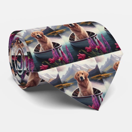 Cravate Golden Retriever sur une pagaie : une aventure Pit (Roulé)