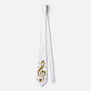 Cravate Golden Treble Clef